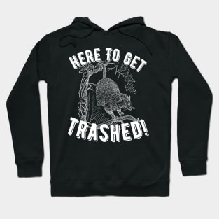 Opossum Here To Get Trashed! Hoodie